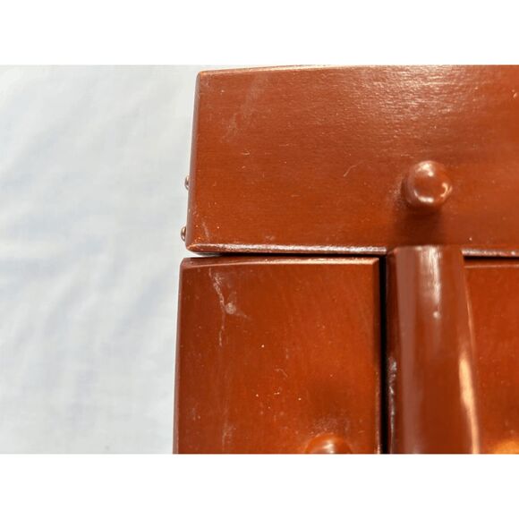 Vintage Wooden Singer Accordion Sewing/Notion Box, Small, Keepsake Organizer - Picture 4 of 16